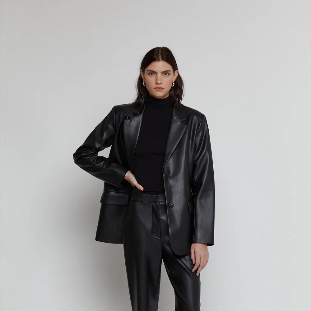 Vegan Leather blazer